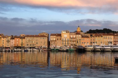 Sunset at Saint Tropez French Riviera  clipart