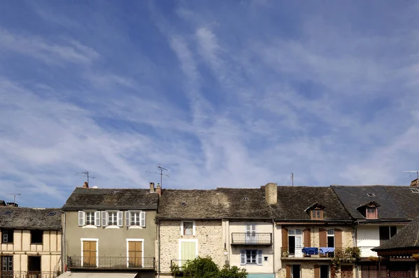 Středověká vesnice Najac, krásné francouzské vesnice — Stock fotografie