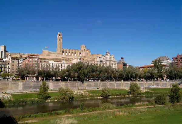 Vista de Lleida, Catalunha, Espanha — Fotografia de Stock