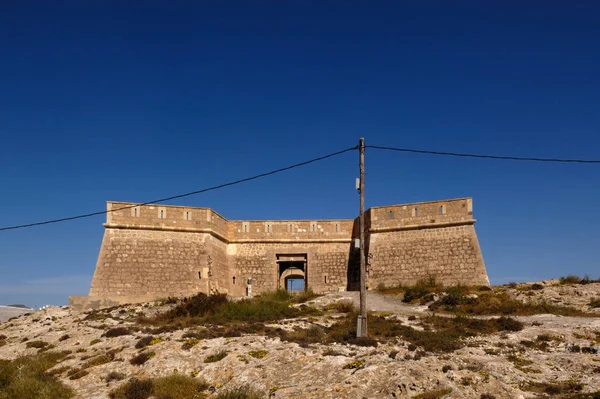 Fort van Cabo de Gata natuurpark, Almeria, Andalusië, Spanje — Stockfoto