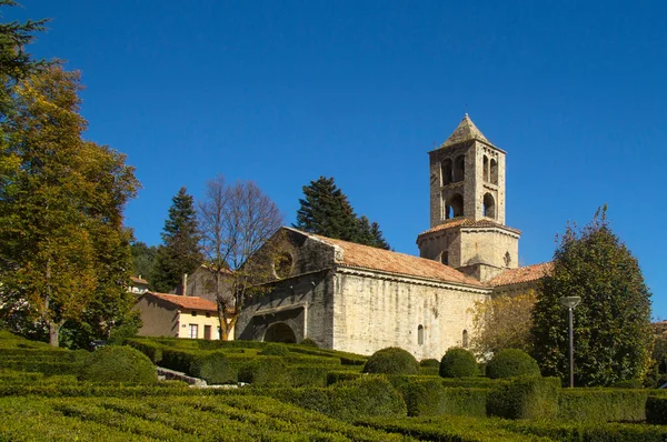 圣玛丽教堂，Camprodon，西班牙赫罗纳省，加泰罗尼亚， — 图库照片