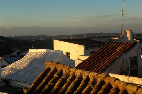 Tetők Vejer de la Frontera, Cadiz tartomány, Andalucia, Spanyolország — Stock Fotó