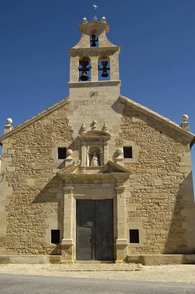 Igreja de Mare Deu del Llosar, província de Teruel, Maestrazgo, Aragão, Espanha — Fotografia de Stock