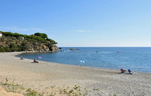 Beach of Garbet in Portbou, Costa brva, Girona province, Catalo — стоковое фото