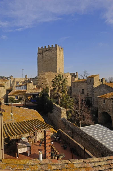 Village of Peratallada Baix Emporda, Costa Brava, Girona provinc — 图库照片