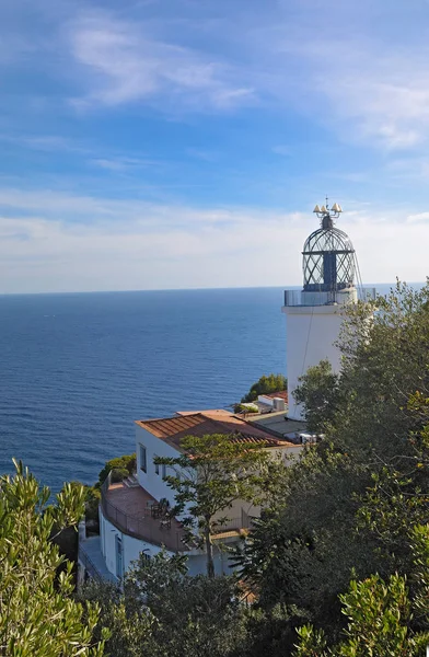 Lighthouse of Sant Sebastia in Calella de Palafrugell, Costa Bra — Stock Photo, Image