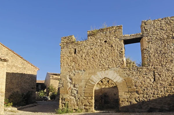 Castelo de Mirambel no Maestrazgo, província de Castellon, Valenc — Fotografia de Stock