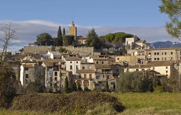 Une autre vue du village médiéval de Besalu à Garrotxa, Giro — Photo