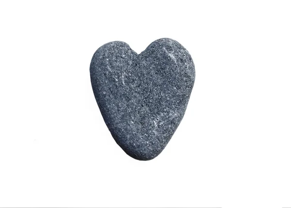 Heart of stone isolated on white — Stock Photo, Image