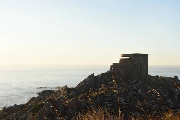 Staré vojenské baterie v Cabo Silleiro, provincie Pontevedra, Gali — Stock fotografie