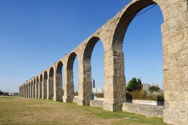 Roma Aqueduct, Vila do Conde, Douro bölgesi, Kuzey Portekiz