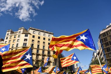 Bağımsızlık tezahürü Barcelona, (SI) Arago Sreet, Septe