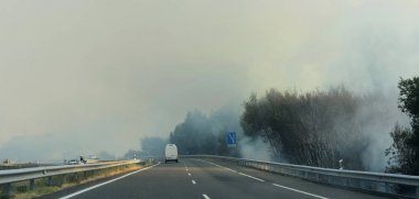 Orman yangını yolda