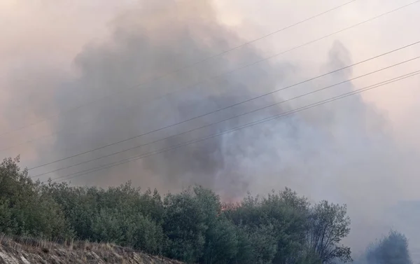 Fire near the Galician town of Verin, Spain — Stock Photo, Image