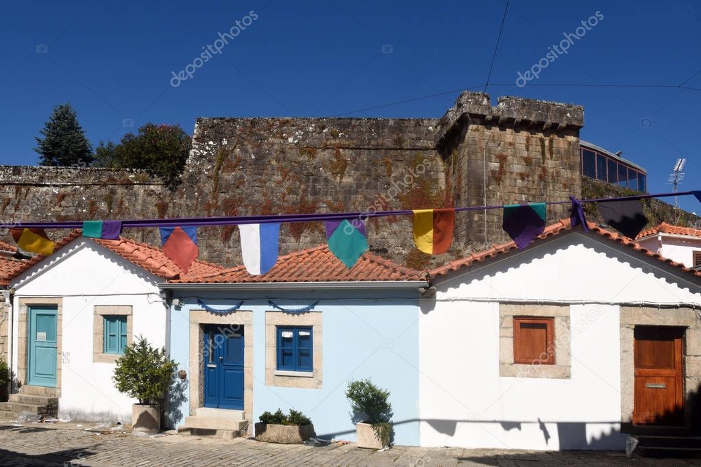 house and castle of Vila Nova de Cerveira, Alto, Minho, Portugal