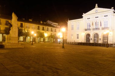 gece hayatında ana Meydanı, Palencia, Castilla y Leon, İspanya