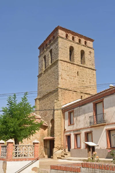 Церковь Сан Педро Майорга Вальядолид Кастилья Леон Испания — стоковое фото