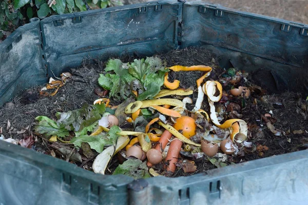 All'interno di un contenitore di compostaggio — Foto Stock