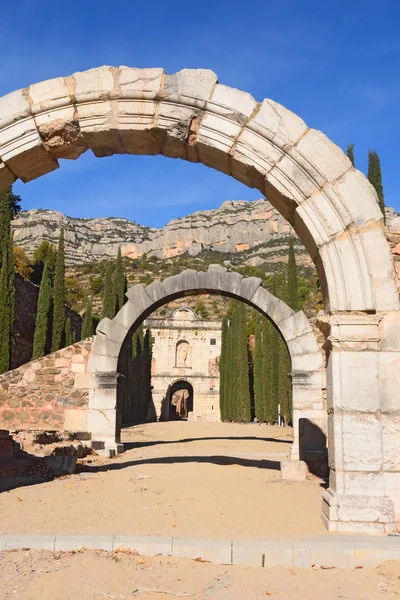 Carthusian Escaladei Priorat, Tarragona ilinde, Cata içinde — Stok fotoğraf