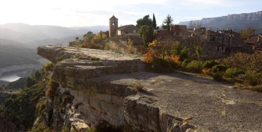 Siurana Köyü, El Priorat, Tarragona ilinde, Catalonia, S