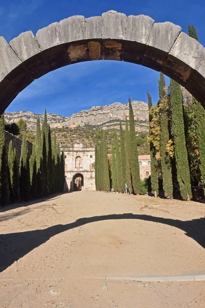Certosino di Escaladei nel Priorat, provincia di Tarragona, Cata — Foto Stock