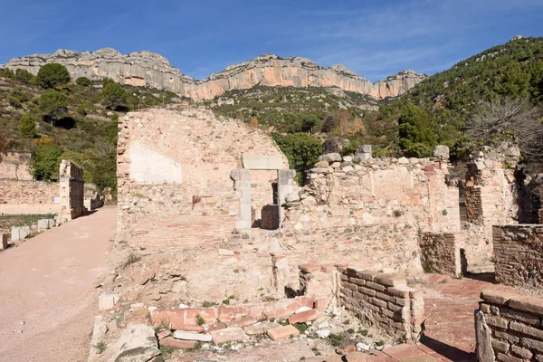 Celle e chiostro grande, Escaladei, Priorat, provincia di Tarragona — Foto Stock