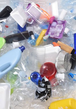 bir geri dönüşüm plastik yakın çekim