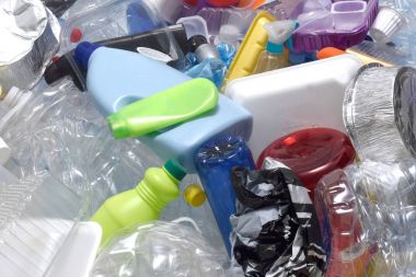 bir geri dönüşüm plastik yakın çekim