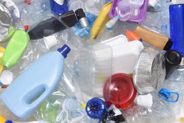 bir geri dönüşüm plastik yakın çekim