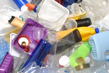 bir geri dönüşüm plastik yakın çekim