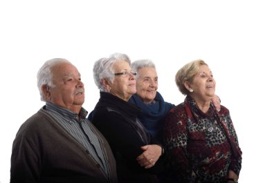 Bir grup beyaz üzerine üst düzey insan