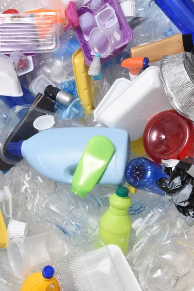 Detailní záběr z recyklace plastu — Stock fotografie