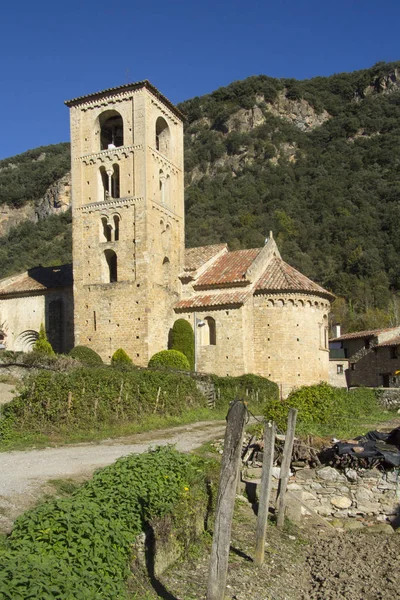 Sant Cristofor Kilise Ili Beget Köyü Garrotxa Girona Spanya — Stok fotoğraf