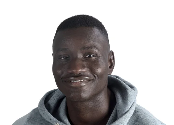 Ritratto dell'uomo africano su sfondo bianco — Foto Stock