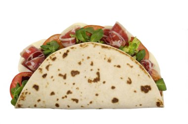 Piadina isolated on white clipart