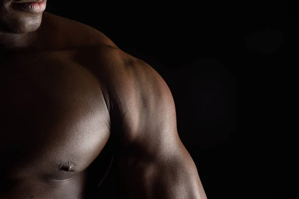 Detail of the torso of an African man — Stock Photo, Image