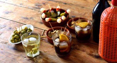 Natürmort, tipik İspanyol ve İtalyan snack