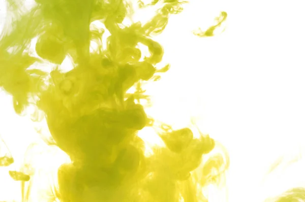 Farbe in Wasser aufgelöst mit weißem Hintergrund — Stockfoto