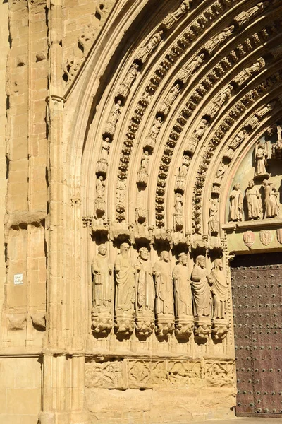 Detail katedrály Přeměna Huescy, Aragon, Španělsko — Stock fotografie