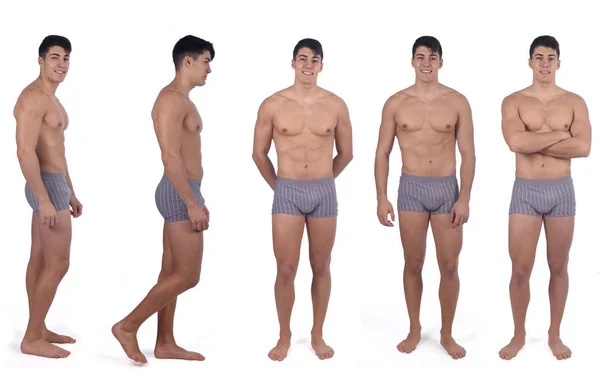 Homem nu com poses diferentes — Fotografia de Stock