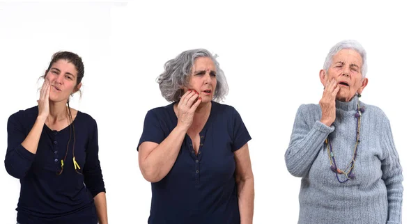 Un groupe de femmes souffrant de maux de dents — Photo