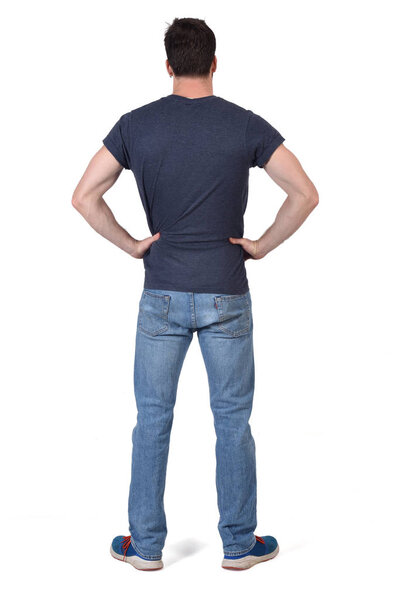 rear view of man on whitge