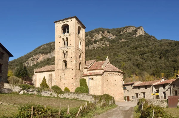 Romanesque church of Sant Cristofor in Beget, Alta Garrotxa, Gir — стоковое фото