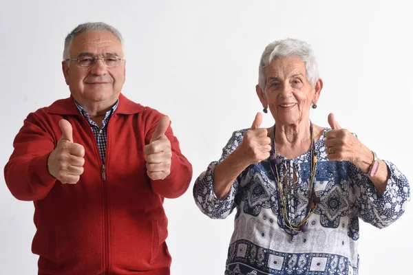 Senior Couple Thumb — Stock Photo, Image