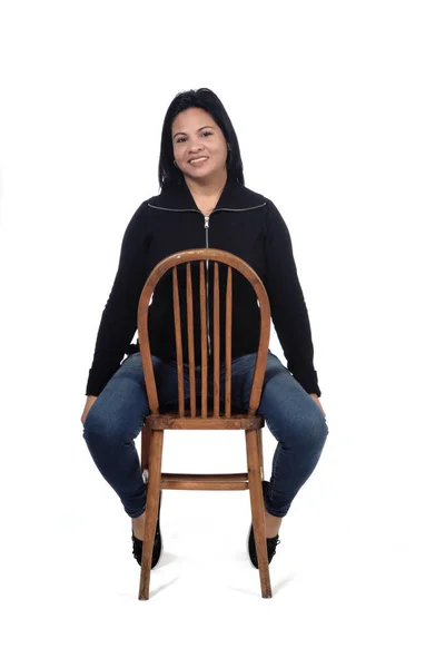 의자에 여자의 — 스톡 사진