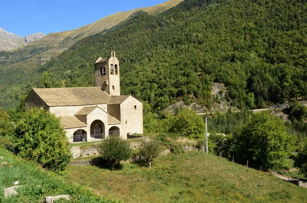 San Miguel Church Linas Broto Επαρχία Huesca Αραγονία Ισπανία — Φωτογραφία Αρχείου