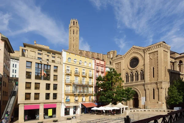 Catedral Seu Vella Praça Sant Joan Lleida Catalunha Espanha — Fotografia de Stock