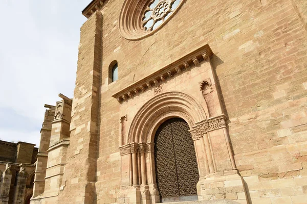 Dörren Till Anunciata Katedralen Lleida Seu Vella Katalonien Spai — Stockfoto
