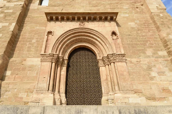 Drzwi Anunciata Cathedral Lleida Seu Vella Katalonia Hiszpania — Zdjęcie stockowe
