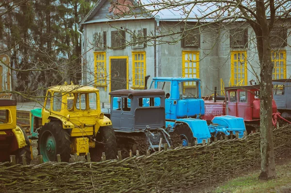 old museum exhibits of tractors in the auto and technic museum, Auto Technik Museum.